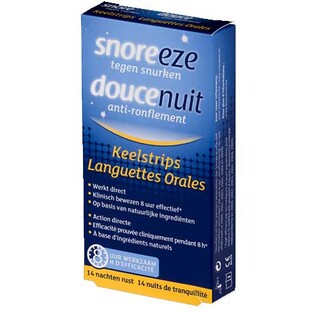 Snoreeze Keelstrips Tegen Snurken 14ST Snoreeze Keelstrips Tegen Snurken 14ST