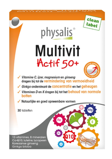 Physalis Multivit Actif 50+ Tabletten 30TB  Physalis Multivit Actif 50+ Tabletten 30TB