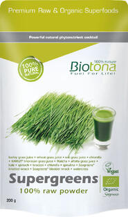 Biotona Supergreens Powder Raw 200GR