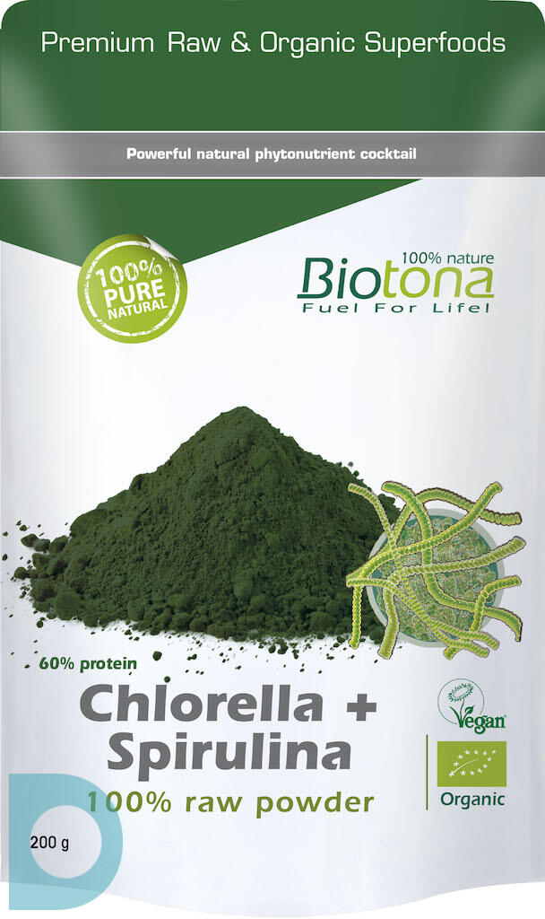 Stoutmoedig Bezem af hebben Biotona Chlorella + Spirulina Powder - De Online Drogist