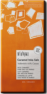 Vivani Chocoladereep Melk Caramel met Inca Zout 80GR