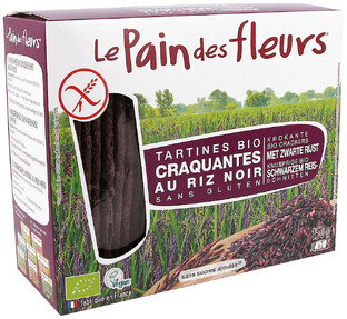 Le Pain des Fleurs Zwarte Rijst Crackers 150GR Le Pain des Fleurs Zwarte Rijst Crackers 150GR