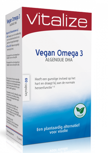 Vitalize Vegan Omega 3 Algenolie DHA Capsules 60CP Vitalize Vegan Omega 3 Algenolie DHA Capsules 60CP