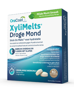 OraCoat Xylimelts voor Droge Mond Milde Munt 40ST OraCoat Xylimelts voor Droge Mond Milde Munt 40ST