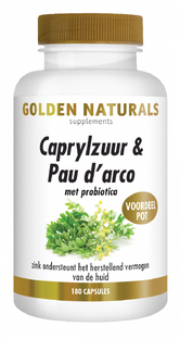 Golden Naturals Caprylzuur & Pau D'Arco Formule Capsules 180VCP