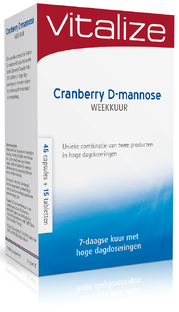 Vitalize Cranberry D-mannose Weekkuur Capsules & Tabletten 60ST