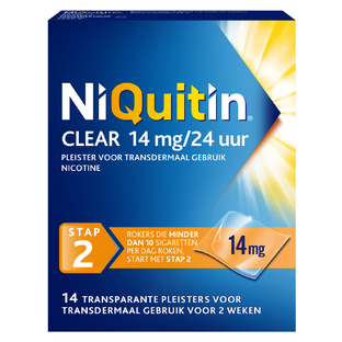 Niquitin Clear Pleisters 14mg Stap 2 14ST