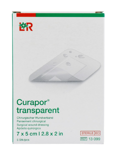 Lohmann & Rauscher Curapor Transparant wondverband 7x5cm 5ST Lohmann & Rauscher Curapor Transparant wondverband 7x5cm 5ST