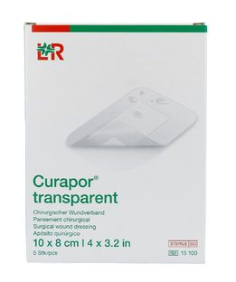Lohmann & Rauscher Curapor Transparant Wondverband 10x8cm 5ST Lohmann & Rauscher Curapor Transparant Wondverband 10x8cm 5ST