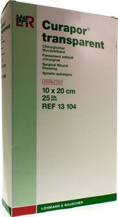 Lohmann & Rauscher Curapor Transparant Wondverband 10x20cm 25ST Lohmann & Rauscher Curapor Transparant Wondverband 10x20cm 25ST