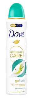 Dove Go Advanced Care Fresh Pear & Aloë Vera Deodorant Spray 150ML Dove Go Advanced Care Fresh Pear & Aloë Vera Deodorant Spray 150ML