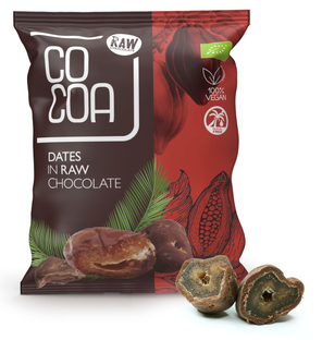 Cocoa Dadels met Pure Chocolade RAW 70GR 