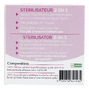 Eco Conseils Misscup Sterilisator voor Menstruatiecup 1STZijkant verpakking met de voordelen