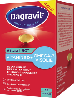 Dagravit Vitaal 50+ Vitamine D + Omega-3 Visolie Capsules 90CP