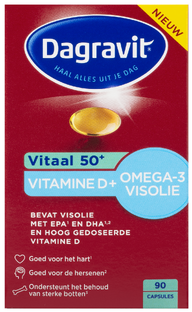 Dagravit Vitaal 50+ Vitamine D + Omega-3 Visolie Capsules 90CP Dagravit Vitaal 50+ Vitamine D + Omega-3 Visolie Capsules 90CP