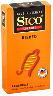 Sico Ribbed Condooms (52mm) 12ST