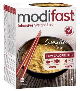 De Online Drogist Modifast Intensive Curry Noodle Soep 220GR aanbieding