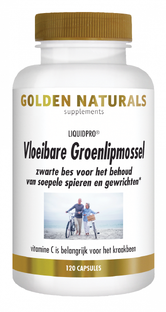 Golden Naturals Vloeibare Groenlipmossel Capsules 120CP Golden Naturals Vloeibare Groenlipmossel Capsules 120CP