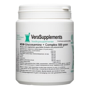 VeraSupplements MSM-Glucosamine+ Complex Poeder 500GR VeraSupplements MSM-Glucosamine+ Complex Poeder 500GR