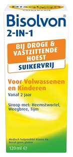 Bisolvon 2-in-1 Siroop Suikervrij 120ML Bisolvon 2-in-1 Siroop Suikervrij 120ML