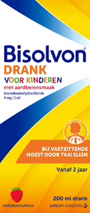 Bisolvon Drank voor Kinderen Aardbei 200ML 