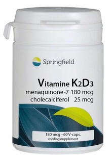 Springfield Vitamine K2D3 Capsules 60VCP Springfield Vitamine K2D3 Capsules 60VCP