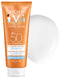 Vichy Capital Soleil Gentle Protective Milk Children Sensitive SPF50+ 300ML tube met textuur product