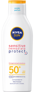 Nivea Sun Sensitive Immediate Protect Zonnemelk SPF50+ 200ML Nivea Sun Sensitive Immediate Protect Zonnemelk SPF50+ 200ML