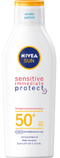 De Online Drogist Nivea Sun Sensitive Immediate Protect Zonnemelk SPF50+ 200ML aanbieding