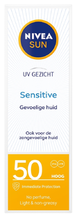 Nivea Sun Face Sensitive Gezichtszonnecrème SPF50 50ML Nivea Sun Face Sensitive Gezichtszonnecrème SPF50 50ML