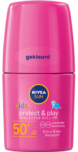 Nivea Sun Kids Protect & Play Gekleurde Roll-on SPF50+ Roze 50ML
