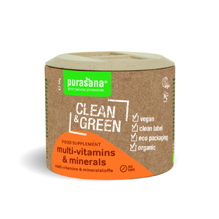 Purasana Clean & Green Multi-Vitamins & Minerals Tabletten 60TB
