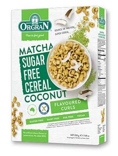 Orgran Sugar Free Cereal Matcha & Coconut 200GR