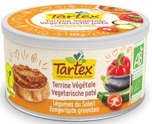 Tartex Vegetarische Paté Zongerijpte Groenten 125GR Tartex Vegetarische Paté Zongerijpte Groenten 125GR