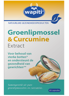 Wapiti Groenlipmossel & Curcumine Extract Capsules 60CP