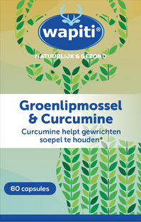Wapiti Groenlipmossel & Curcumine Extract Capsules 60CP Wapiti Groenlipmossel & Curcumine Extract Capsules 60CP