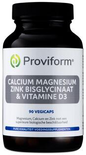 Proviform Calcium Magnesium Zink Bisglycinaat & D3 Vegicaps 90VCP