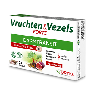 Ortis Vruchten & Vezels Forte Darmtransit Blokjes 24ST