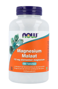 NOW Magnesium Malaat Tabletten 180ST NOW Magnesium Malaat Tabletten 180ST