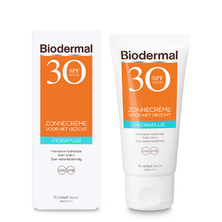 De Online Drogist Biodermal Zonnecrème Gezicht Hydraplus SPF30 50ML aanbieding