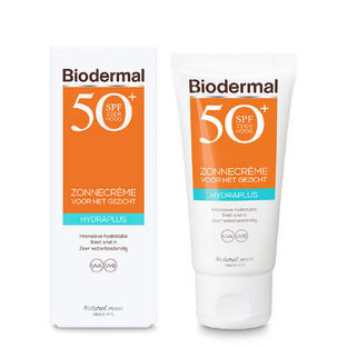 De Online Drogist Biodermal Hydraplus Zonnecrème Gezicht SPF50+ 50ML aanbieding