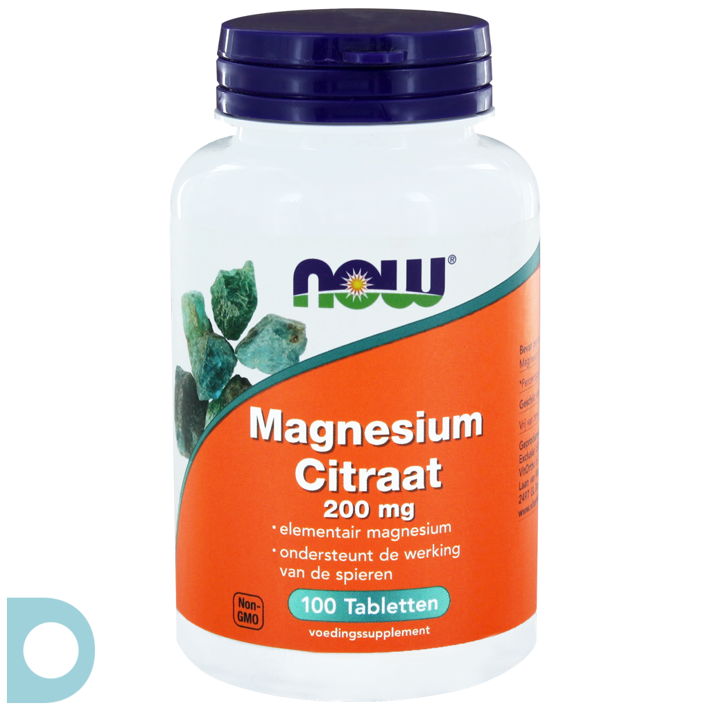 munitie Voorkomen hospita NOW Magnesium Citraat 200mg Tabletten kopen bij De Online Drogist