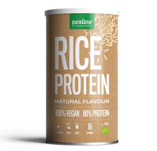 Purasana Vegan Protein Poeder Rijst Naturel 400GR Purasana Vegan Protein Poeder Rijst Naturel 400GR