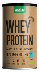De Online Drogist Purasana Organic Whey Protein Powder Naturel 400GR aanbieding
