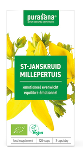 Purasana Sint-Janskruid Capsules 120VCP Purasana Sint-Janskruid Capsules 120VCP
