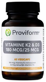 Proviform Vitamine K2 & D3 180 mcg/25 mcg Capsules 60VCP