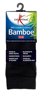 De Online Drogist Lucovitaal Bamboe Sokken Zwart 35-38 1PR aanbieding