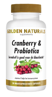 Golden Naturals Cranberry & Probiotica Capsules 30VCP Golden Naturals Cranberry & Probiotica Capsules 30VCP