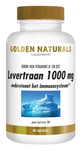 Golden Naturals Levertraan Capsules 90SG Golden Naturals Levertraan Capsules 90SG