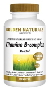 Golden Naturals Vitamine B-complex Tabletten 180TB Golden Naturals Vitamine B-complex Tabletten 180TB